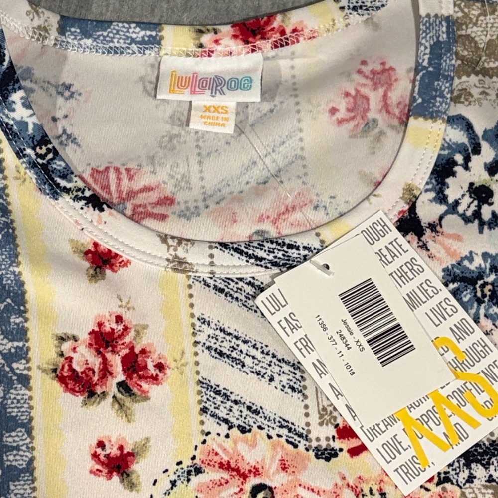 NWT LuLaRoe Floral Patchwork Dress With Pockets - Summer Style - Picture 2 of 7